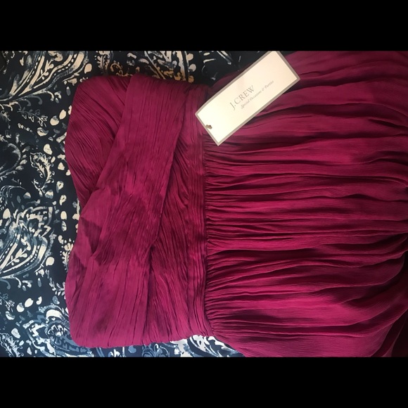 J crew Arabelle strapless dress in spiced wine - Picture 5 of 8
